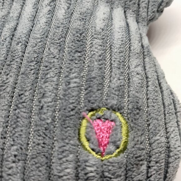 Hugglehounds Gray Mouse Dog Toy Squeaky Plush 8 inch - Picture 5 of 7